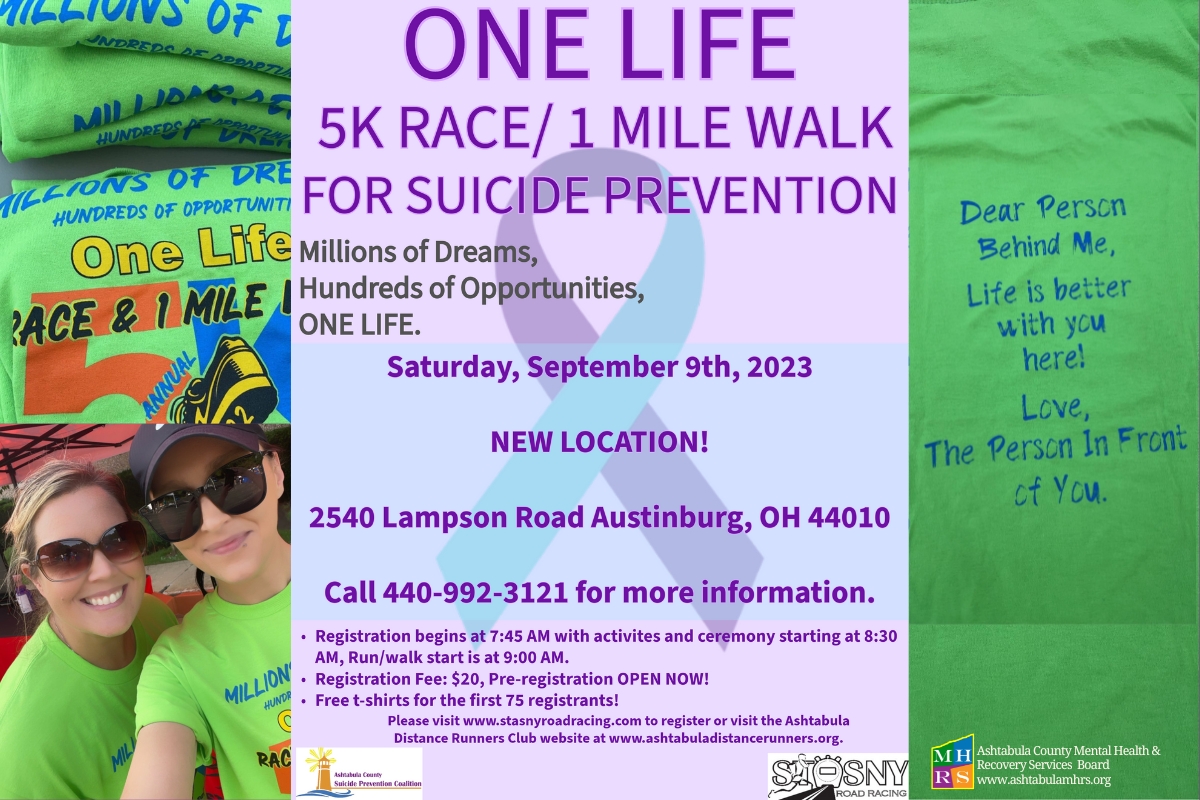 Image of One Life run walk flyer for 2023