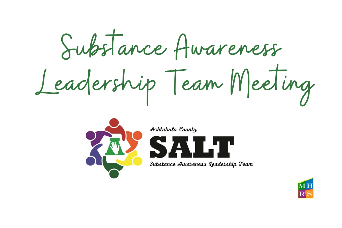 Image of SALT Logo with the words Substance Awareness Leadership Team Meeting