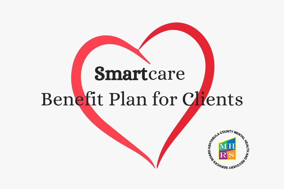 Image of heart with the words Smartcare benefit plan for clients.