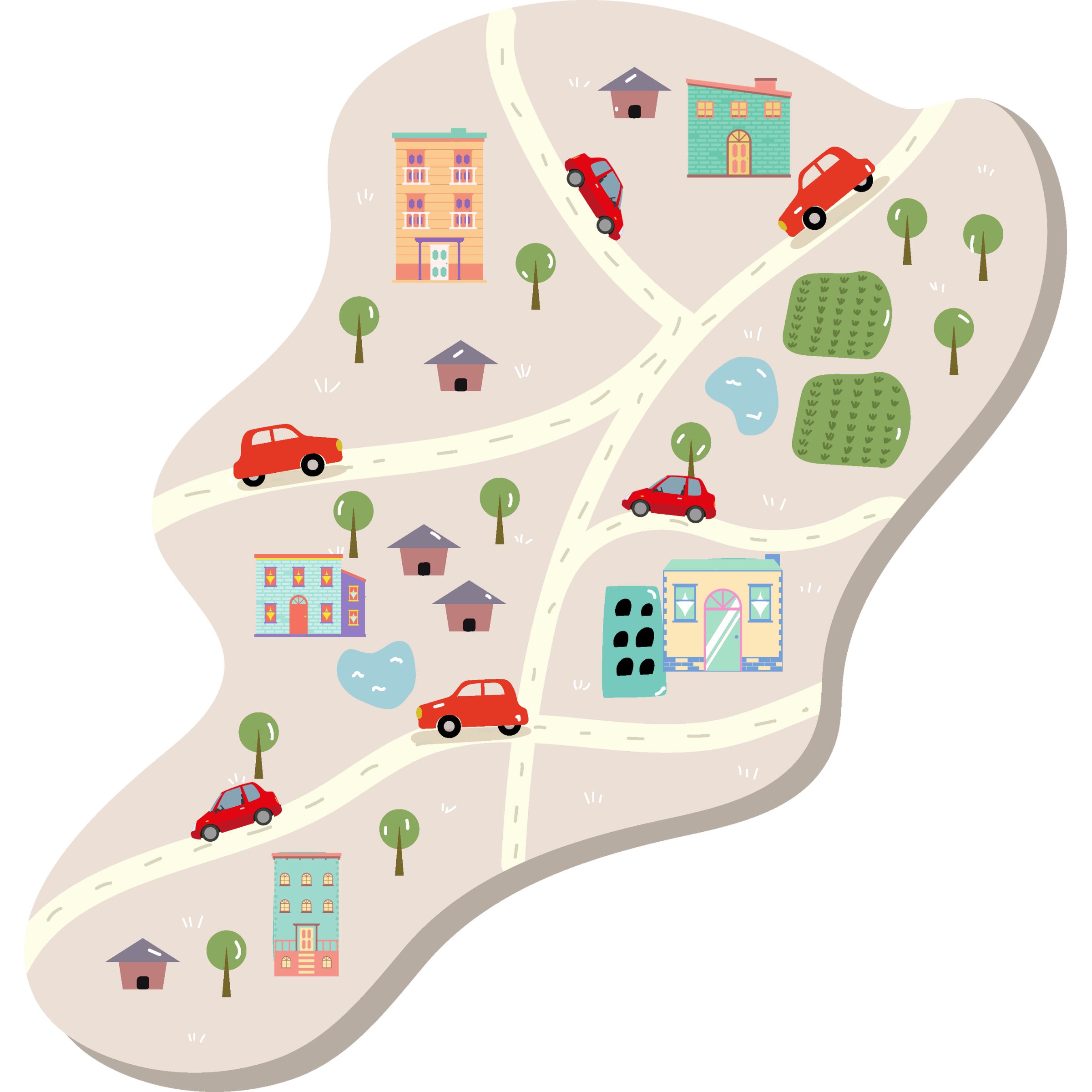 Image of Wellness Map with cars