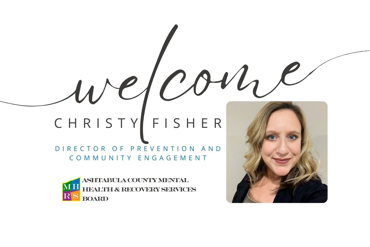 Image of Christy Fisher with the words welcome.