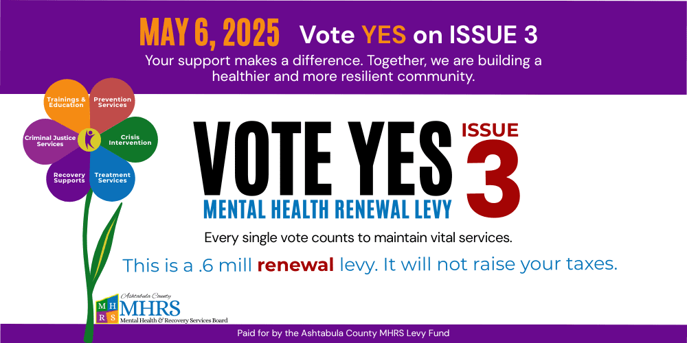 Renewal Levy Information Renewal Levy. Vote Yes Issue 3. Mental Health Renewal Levy.