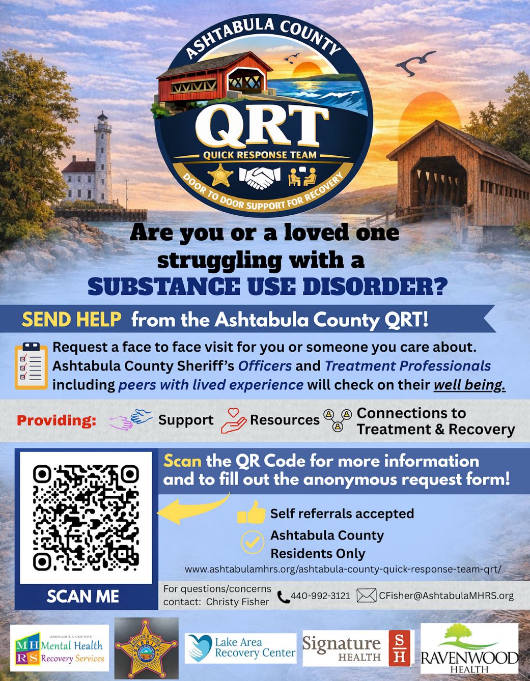 QRT Flyer for Quick Response Team with logo and how to send help information